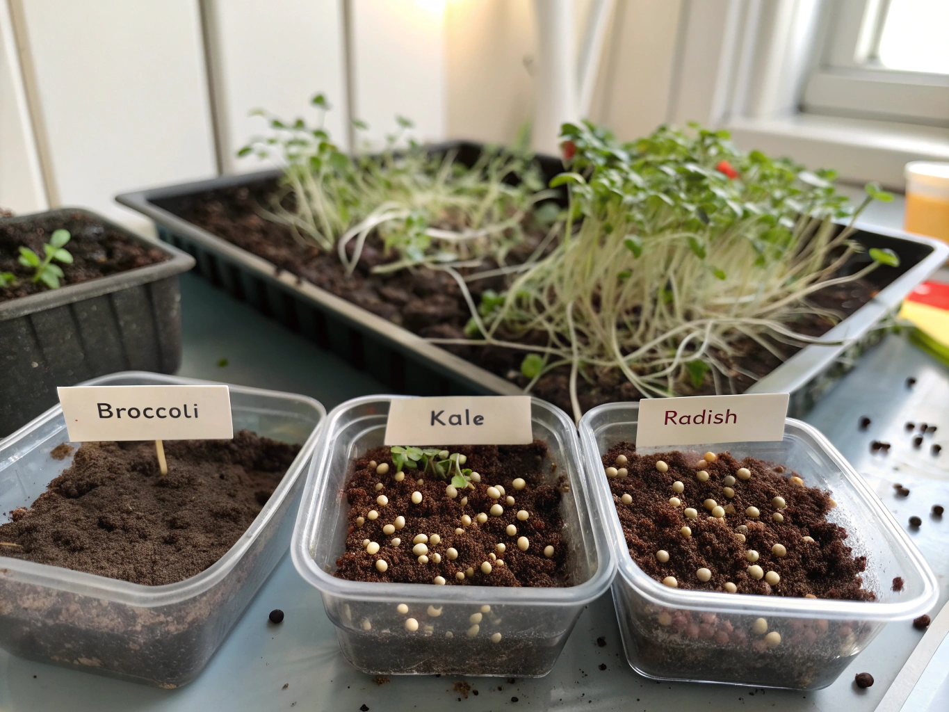 Rapid radish and green onion rotation in fabric bags