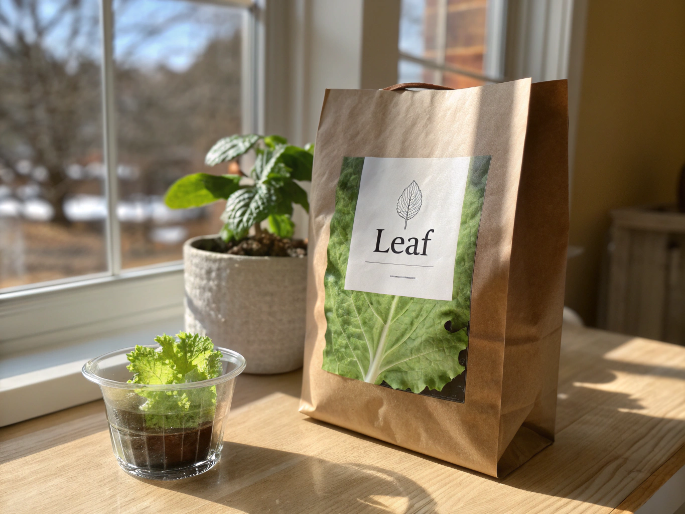 Fabric grow bags holding lush potato plants on a patio floor